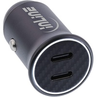InLine USB KFZ Stromadapter Power Delivery 2x USB-C schwarz,