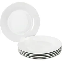 Mambocat 6er Set Tommy Kuchenteller weiß Porzellan 20 cm