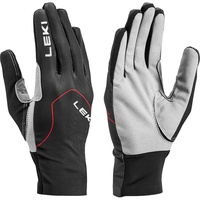 Leki Nordic Skin Handschuhe, Black-red-Graphite, EU 7