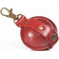 Mika Schlüsselanhänger / Kleingeldbörse Sattelleder 5cm rot