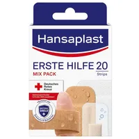 Hansaplast Erste Hilfe Pflaster Mix (20 Strips), Pflaster Set