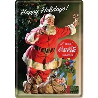 Nostalgic Art Coca-Cola - Happy Holidays Santa, Blechpostkarte 10