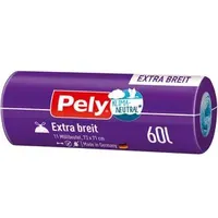 Pely Zugbandbeutel Extra breit 60 Liter klimaneutralisiert 11 Stück