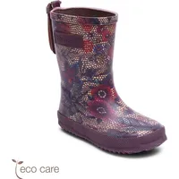 Bisgaard Jungen Mädchen Flower Gummistiefel, Bordeaux-Flowers, 24 EU -
