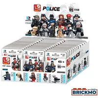 SLUBAN BRICKS Sluban Police Display Polizisten & Räuber 48-tlg.