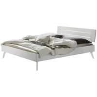 Hasena Lounge Rubiera Bettgestell Massivholz - Weiss deckend