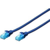 Digitus Patchkabel, Cat5e, U/UTP, RJ-45/RJ-45, 0.5m, blau (DK-1511-005/B)