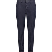 MAC Hose Chino Turn Up in dunkelblauem Stretch Gabardin-D40