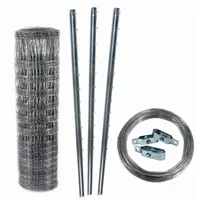 Aquagart 200m Wildzaun Forstzaun Weidezaun Knotengeflecht 180/24/15 + Pfosten