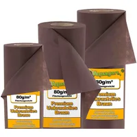 Aquagart 54m2 Gartenvlies Unkrautvlies Mulchvlies 80g 1,8m breit braun