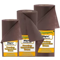 Aquagart Gartenvlies Unkrautvlies 126m2 80g 1,8m breit braun