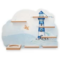 Kreative Feder Kinderregal Leuchtturm 55 x 41 cm MDF