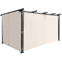 Jet-Line Gardine Seitenvorhang für Pavillon Luxor beige 2 Stück