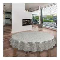 Laro Rund 140 cm Wachstuchtischdecke Tischdecke Abwaschbar PVC Blumen