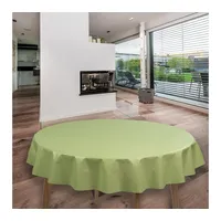 Laro Rund 140 cm Wachstuchtischdecke Tischdecke Abwaschbar PVC Uni