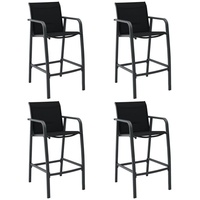 VidaXL Gartenstuhl 4 St. Schwarz 4 x 4 x