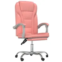 VidaXL Bürostuhl mit Liegefunktion Rosa Kunstleder