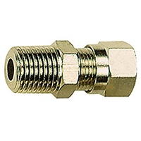 Riegler Gerade Einschraubverschraubung R 1/8 a., Rohr-Außen- Ø4, MS