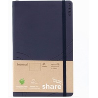 Share Notizbuch blanko Dunkelblau Anzahl der Blätter: 192 DIN