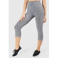 SMILODOX Damen Capri Leggings Anita Grau Melange asphaltgrau XS