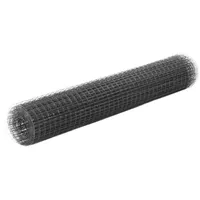 VidaXL Drahtzaun Stahl mit PVC-Beschichtung 10x1 m Grau