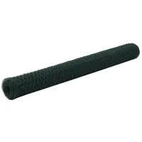 VidaXL Drahtzaun Stahl mit PVC-Beschichtung 25x1,2 m Grün