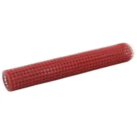 VidaXL Drahtzaun Stahl mit PVC-Beschichtung 10x1 m Rot