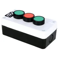 Doktorvolt Drucktaster 3 Schalter Gehäuse 10/6A 230V IP65 0089
