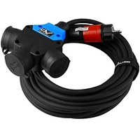 Doktorvolt Verlängerungskabel 10m mit SCHUKO 3-Wege Kupplung 3x230V 3x1,5mm2