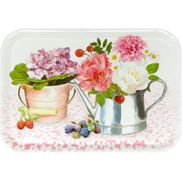 Lashuma Küchentablett mittel groß, Buntes Getränketablett 38x26 cm, Frühstückstablett