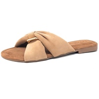 LAZAMANI Pantoletten Pantoletten Leder - beige, 37