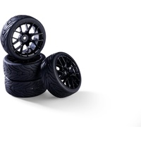 CARSON 500900187 1:10 Räderset Y-Design2 (4) schwarz - Modellbauzubehör,