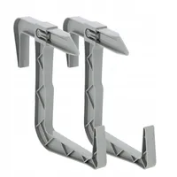 Kadax Blumenkastenhalterung ohne Bohren, Balkonkastenhalter 2 Stück, Grau