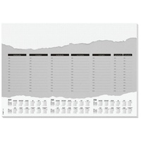 Sigel Schreibtischunterlage Weekly Planner weiß/grau Papier 59,5 x 41,0