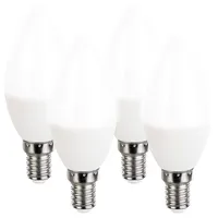 Luminea 4er-Set LED-Kerzen, tageslichtweiß, 500 Lumen, E14: 6 Watt,