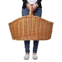 Dekoleidenschaft XXL Einkaufskorb "Maxi" aus Weide, 68x49 cm groß,