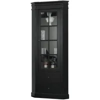 VCM Amaretta Eckschrank schwarz, antik patiniert, Breite 55 cm,