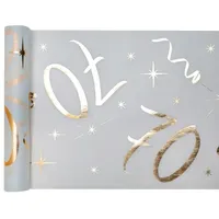 SANTEX Tischläufer Weiß-Gold 70 Jahre 30 cm x 5