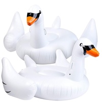 Infactory 2er Pack Aufblasbarer XXL-Schwan, Badeinsel, 177 x 165