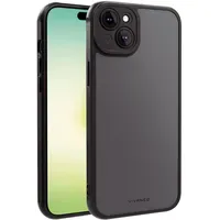 Vivanco iPhone 15 Plus Frosted Cover schwarz, transparent