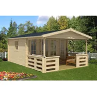 FinnTherm Gartensauna Lappland-40 A Naturbelassen 400 x 594 cm