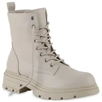 VAN HILL Damen Schnürstiefeletten Stiefeletten Schnürer Profil-Sohle Schuhe 839130,