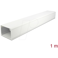 DeLock Kabelkanal mit Abdeckung - 1 m weiß