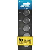Absina CR2450 Knopfzelle 5er Pack - CR 2450 3V