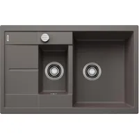 Blanco Metra 6 S links Einbau von Oben vulkangrau