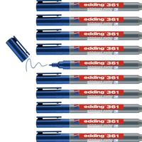 Edding 361 nachfüllbar 1mm blau - 10 Whiteboard Stifte