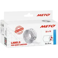 METO Preis-Etiketten 30007368 Wiederablösbar Etiketten-Breite: 32 mm ablösbar, Weiß