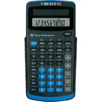 Texas Instruments TI-30 ECO RS Wissenschaftlicher Taschenrechner schwarz/blau