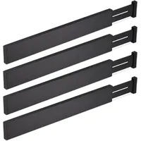 Relaxdays Schubladentrenner, 4er Set Ladentrenner, verstellbar von 46 bis