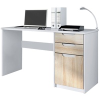 Vladon Schreibtisch Eiche San Remo, 129x76x60 cm, Arbeitszimmer, Schreibtische,
